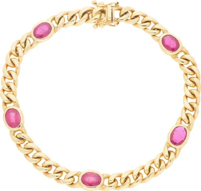 Produktbild von JuwelmaLux Armband 585 Gold mit Rubinen JL30-03-1623 19 cm