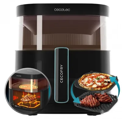 Image de Cecotec Cecofry&Grill Duoheat 6500, friteuse à air chaud, 6,5 l, 40 °C, 200 °C, photo unique, noir