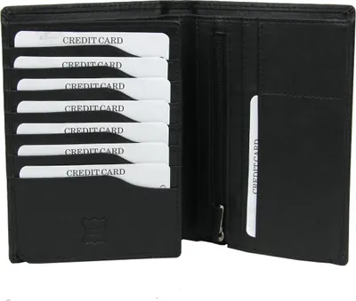 Produktbild von Brieftasche Klappe Leder Schwarz