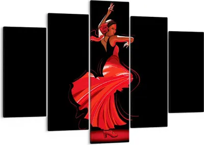 Produktbild von Bild auf Leinwand - Leinwandbild - Tanz Tänzer - 150x100cm - Wand Bild - Wanddeko - Wandbilder - Leinwanddruck - Bilder - Kunstdruck - Wanddekoration - Leinwand bilder - Wandkunst - EA150x100-4121