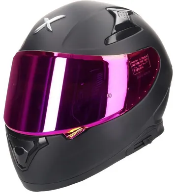 Produktbild von AXOR APEX Integralhelm + Spiegelvisier matt schwarz-pink XS XS in blau/rosa/schwarz