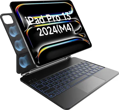 Image de Étui avec clavier pour iPad Pro 13 M4 HOU MF12 AZERTY touchpad rétroéclairé