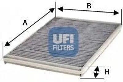 Produktbild von UFI 54.102.00 Innenraumfilter Pollenfilter passend für MERCEDES-BENZ A-Klasse (W168) Aktivkohle