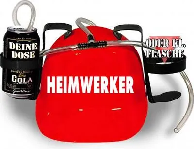 Produktbild von Trinkhelm Spaßhelm mit Print - Heimwerker - 51652 Color - rot