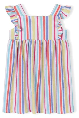 Minoti Jerseykleid bunt für Mädchen, Vorderansicht