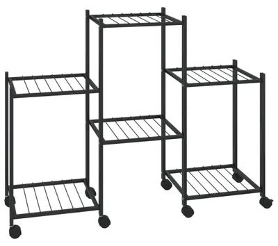 Image de Support pour plantes sur roulettes, en fer, pour intérieur