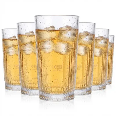 Produktbild von 6x Johnnie Walker Whisky Glas 0,37l Longdrinkglas Gläser Relief Highball