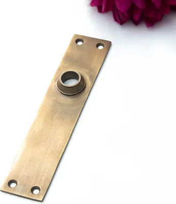 Produktbild von Langschild ohne Schlüsselloch - Einzeln | Messing patiniert