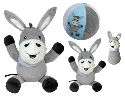 Immagine prodotto di Happy People - Asino peluche set di 4 giocattoli peluche per bambini bambini per ragazzi