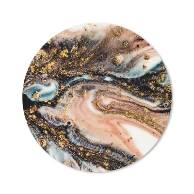 Produktbild von MuchoWow® Mauspad Mousepad Marmoroptik - Gold - Schwarz - Glitzer - Chic 20x20 cm - Mousepads - Maus Mat - Pad - Mausunterlage - Schreibtischmatte
