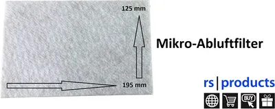 Produktbild von rs-products Universal Staubsaugerfilter-Set, bestehend aus: 1 x Mikro-Abluftfilter (Microfilter) und 1 x Motorschutzfilter