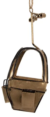 Productafbeelding van Clayre & Eef kerstornament, 7x7x17 cm, grijs, metaal