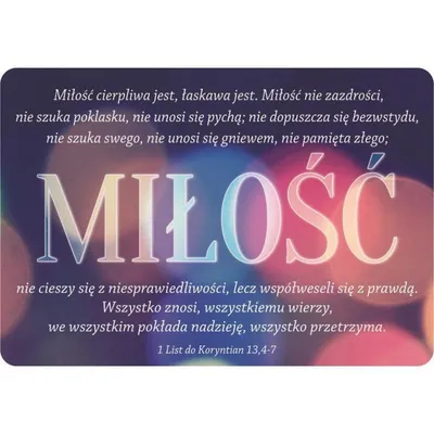 Produktbild von Magnes na lodówkę - Hymn o miłości ŚWIATŁA