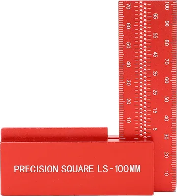 Obrázek produktu pro Úhloměr 100 mm z hliníkové slitiny, multifunkční, vysoce přesný, ve tvaru L, pravoúhlý nástroj