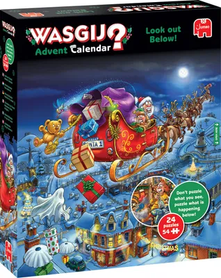 Produktbild von Jumbo Spiele Puzzle-Adventskalender, 24 Puzzles à 54 Teile, Karton, Mehrfarbig, 295x70x358 mm (BxTxH)
