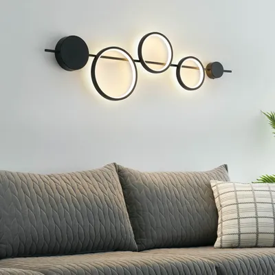 Produktbild von KOSILUM - Wandleuchte, Metall und Aluminium - Schwarz - Saretti