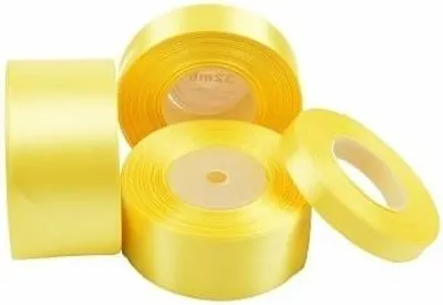 Image de Ruban satiné pour emballer des cadeaux Ruban décoratif jaune 38 mm 32 m