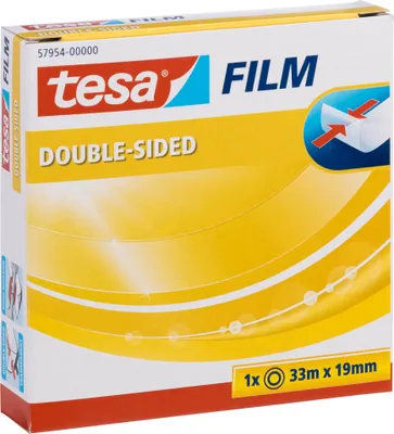 Obrázok produktu pre Obojstranná lepiaca páska Tesa 33 m x 19 mm priehľadná 57954