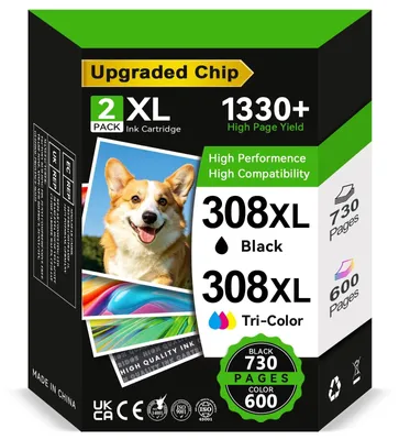 Productafbeelding van Vervangende Inktcartridges voor HP 308 XL - Zwart en Kleur