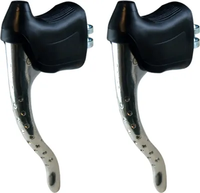 Produktbild von Fahrrad bremshebel bremsegriffe 22mm mit griffgummis schwarz vintage rennrad paar retro