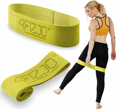 Obrázek produktu pro 4FIZJO Materiál fitness pás, 34x5x0,2 cm, vysoký odpor 23-29 kg, žlutý