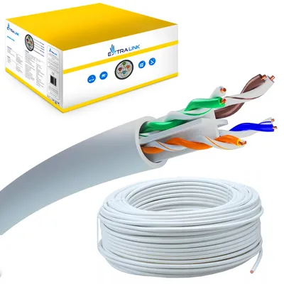 Image de Extralink CAT6 UTP U/UTP Indoor Câble réseau Cat. 6, 305 m, 100 % cuivre