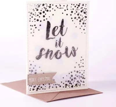 Produktbild von Weihnachtskonfettikarte "Let it snow"