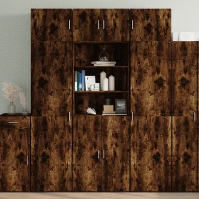 Obrázek produktu pro vidaXL Vysoká skříňka kouřový dub 70x42,5x225 cm materiál na bázi dřeva