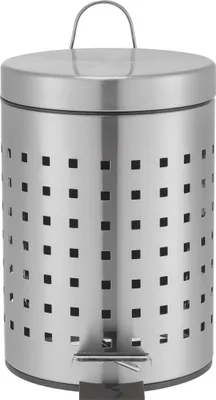 Produktbild von MSV Kosmetikeimer Silber Mülleimer Treteimer Abfalleimer - 3 Liter – mit Herausnehmbaren Inneneimer