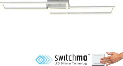 Zdjęcie produktu dla Oprawa sufitowa LED JUST LIGHT, srebrna, 102 cm, 3-stopniowe ściemnianie, 3000K