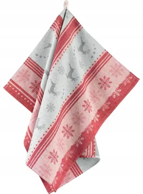 Image de ZWOLTEX Torchon de cuisine Renifer bleu coton 50x70 cm