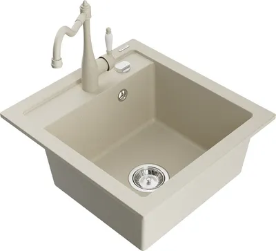 Produktbild von Mexen Vito 1-Becken-Granit-Spüle mit Mischbatterie Carla, Beige - 6503-69-670700-69