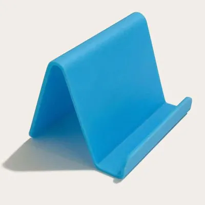 Image de Support pour téléphone portable en plastique antidérapant stable et résistant à l'usure Support pour téléphone portable de bureau durable pour la maison et la voiture Bleu
