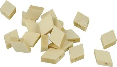 Image de 20 perles en bois losange 20 mm