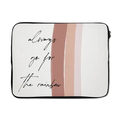 Produktbild von MuchoWow® Laptop Hülle 15 Zoll Regenbogen - Immer auf den Regenbogen zugehen - Zitate - Text Laptoptasche - Laptoptasche - Sleeve - Rundum-Schutz