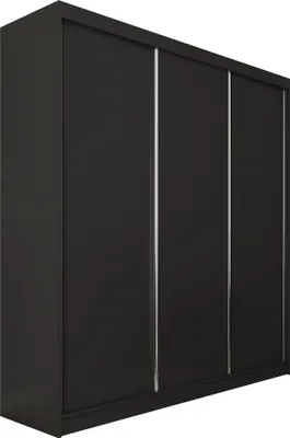 Produktbild von Masseno Schiebetürenschrank SOFIA 180 cm Kleiderschrank Schlafzimmer Schrank 3-türig Schwarz