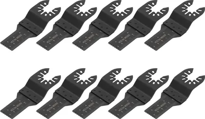 Produktbild von 10Stück Oszillierendes Sägeblatt 20mm Schnellspanner Multitool Werkzeugsatz für Holz Kunststoff