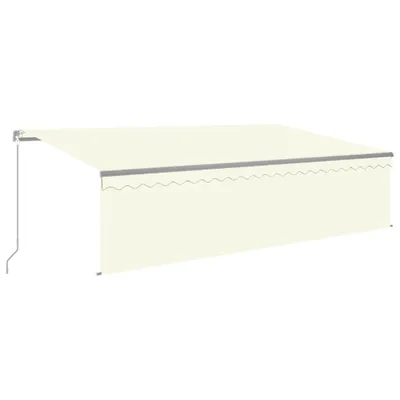 Produktbild von vidaXL Markise Manuell Einziehbar mit Rollo & LED 5x3 m Creme