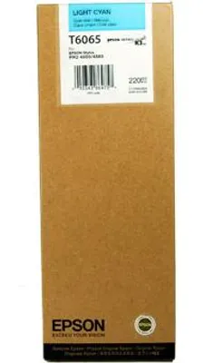 Zdjęcie produktu dla Epson Wkład atramentowy Light Cyan T606500 220 ml, Jasny cyjan, Tusz na bazie pigmentu, 220 ml, 1 szt.