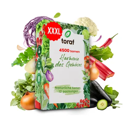 Obrázek produktu pro Toraf, sada semen XXXL, 4500 semen, semena, harmonie zeleniny, 12 kusů MIX