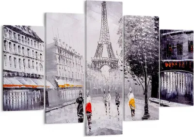 Produktbild von Bild auf Leinwand - Leinwandbild - Architektur Paris Eiffle Frankreich - 150x100cm - Wand Bild - Wanddeko - Leinwanddruck - Bilder - Kunstdruck - Leinwand bilder - Wandkunst - EA150x100-2961
