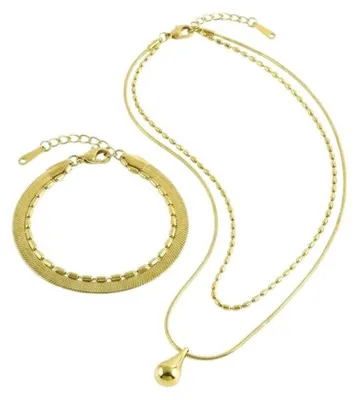 Immagine prodotto di Set di gioielli placcato oro VWS260855G (collana, bracciale)