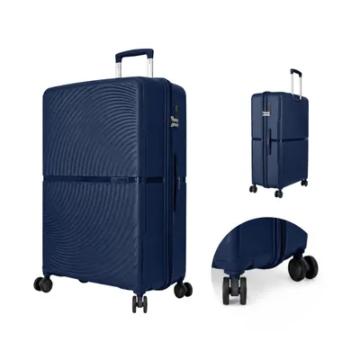 Image de Solier grande valise rigide 73 L bagage en soute serrure TSA 8 roulettes