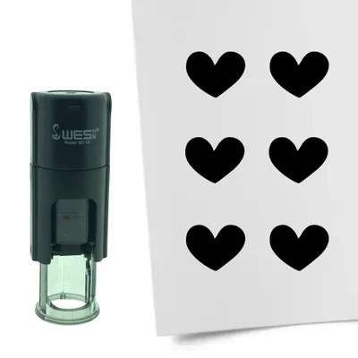 Obrázek produktu pro CombiCraft Razítko srdce 10mm kulaté - černý inkoust