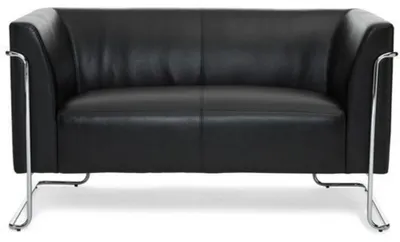 Produktbild von hjh OFFICE Lounge Sofa CURACAO Kunstleder Couch Polstersofa mit Armlehnen für Büro, Wohnzimmer 71.0 x 130.0 x 74.0 cm