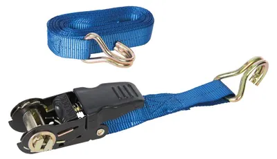 Produktbild von Silverline 978413 Spanngurt mit J-Haken und gummiertem Ratschengriff, 4.5m x 25mm Nennleistung: 350 kg; Zurrkraft: 700 kg