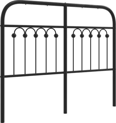 Produktbild von vidaXL Ersatz-Kopfteil Metall Schwarz 120 cm