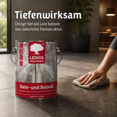 Produktbild von LEINOS Stein- und Betonöl 2,5 l – Stein- & Betonöl innen & außen, KI-generiertes Bild