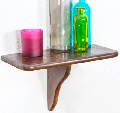 Produktbild von Bücherregal - 40 cm breit, Kiefer Holz-Massiv, Farbe: Nuss