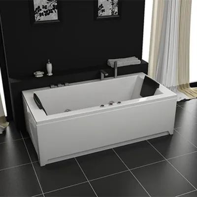 Obrázok produktu pre PureHaven vírivá vaňa 182x90cm čistiaci program a svetelná terapia elegantný dizajn vodopád 12 hydromasážnych trysiek